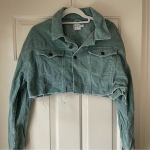 Cropped Corduroy Jacket princess polly